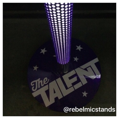 Rebel Ion custom mic stand with round base (LED version) Flickr