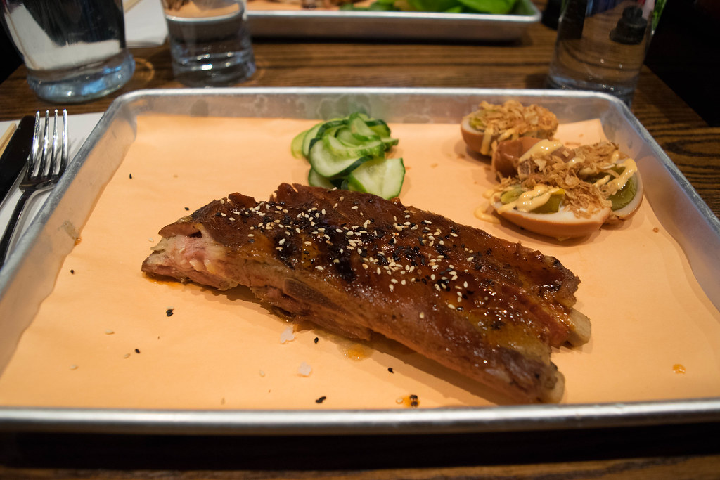 Pork ribs and tea eggs from Momofuku Ssäm Shawn Moore Flickr