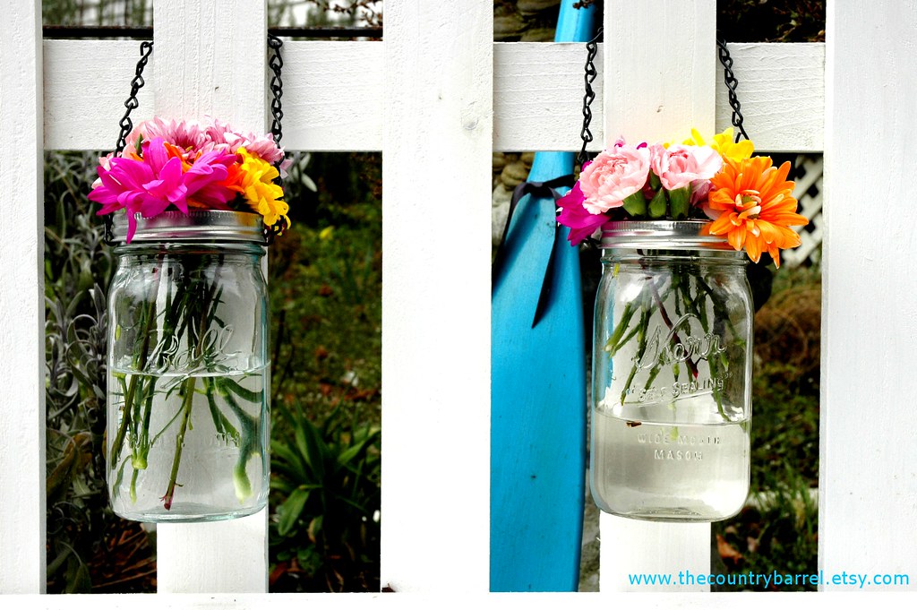 Hanging Mason Jar Flower Frog Lid Vases Hanging Mason Jar … Flickr