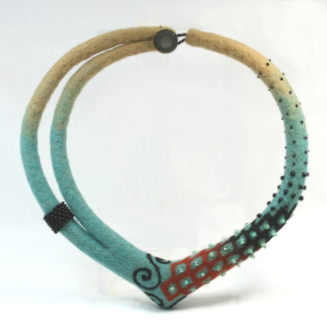 WIP needle felted necklace Another experiment. My husban… Flickr