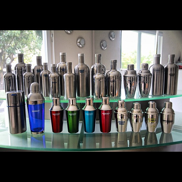 Absolut Vodka metal cocktail shakers Jesper Flickr