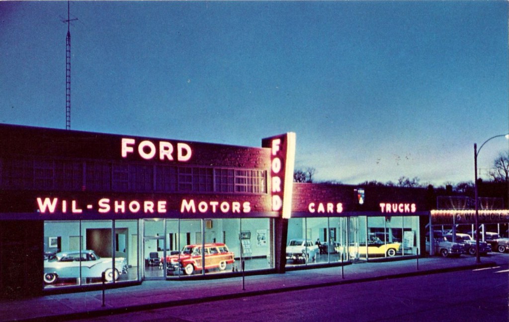 WilShore Motors, Ford, Wilmette, IL, 1955 611 Green Bay R… Alden