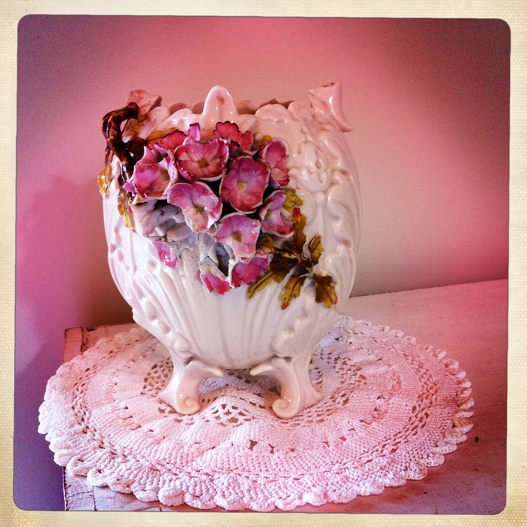 76 Old Vase My SIL gave me this old vase and doily yeste… Flickr