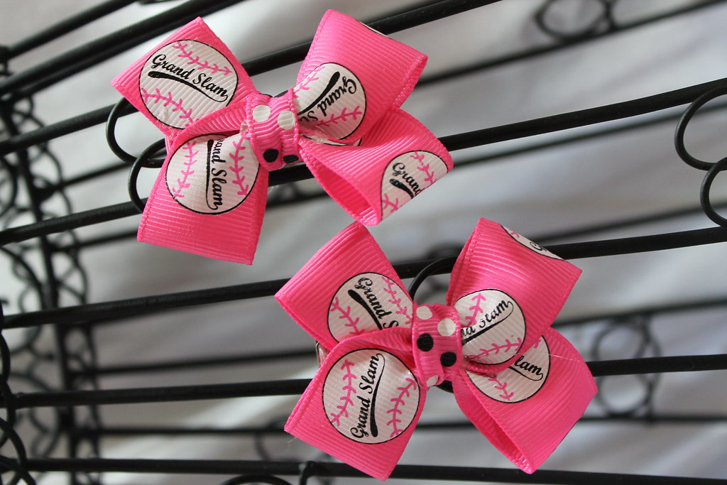 softball hair clips Cute for softball/baseball Find at www… Flickr