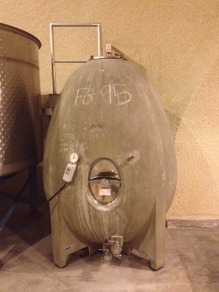 The "concrete egg" fermenter at Failla Winery. Ethan Prater Flickr