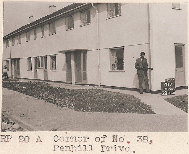 1953 No.38 Penhill Drive, Swindon (OS "A Man with a Stick" series) a