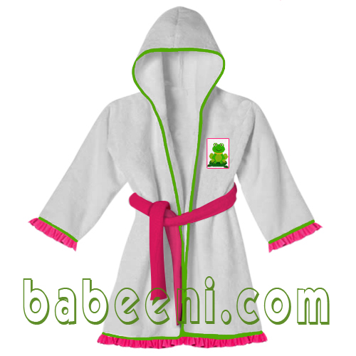 Baby clothes Green Frog bathrobe with fabric strap SW 09… Flickr