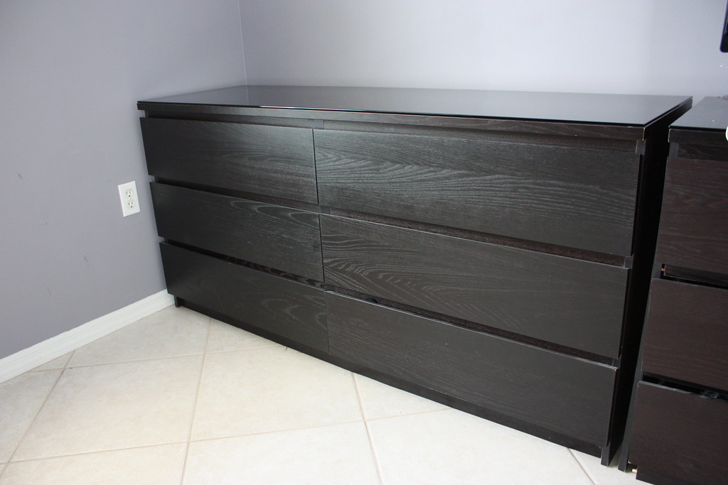 MALM 6drawer dresser + glass top 80 claudiadc2012 Flickr