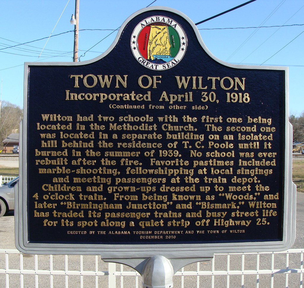 Historic MarkerTown of Wilton, Al. Side Two. Lamar Flickr