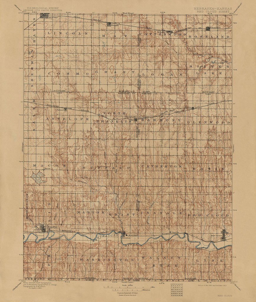 Red Cloud, NebraskaKansas Quadrangle Topographic Map, 189… Flickr