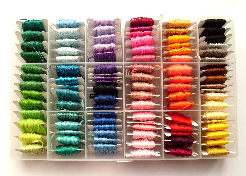 Embroidery thread rainbow I tidied up my embroidery thread… Flickr