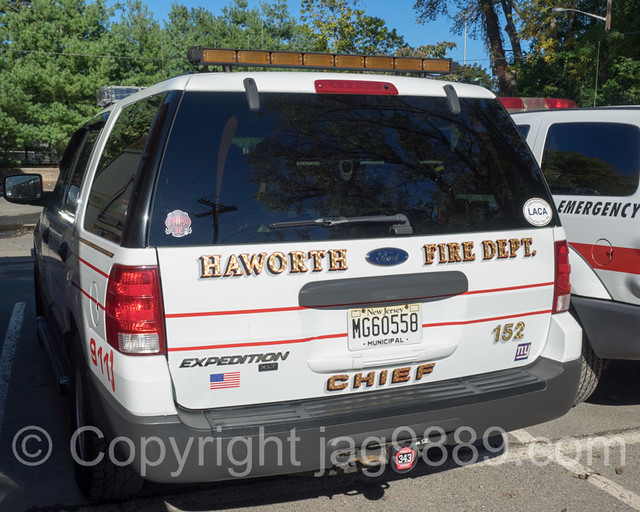 Haworth Fire Chief Vehicle, 2015 Northern Valley Fire Chiefs Parade, New Milford, New Jersey a