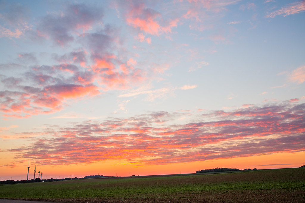 Couchers de soleil en Hesbaye Europe Europa Belgique