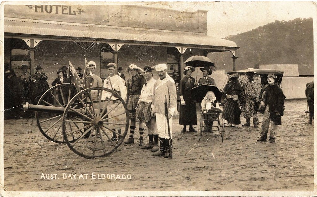 Australia Day celebrations at Eldorado, Victoria early 1900s a