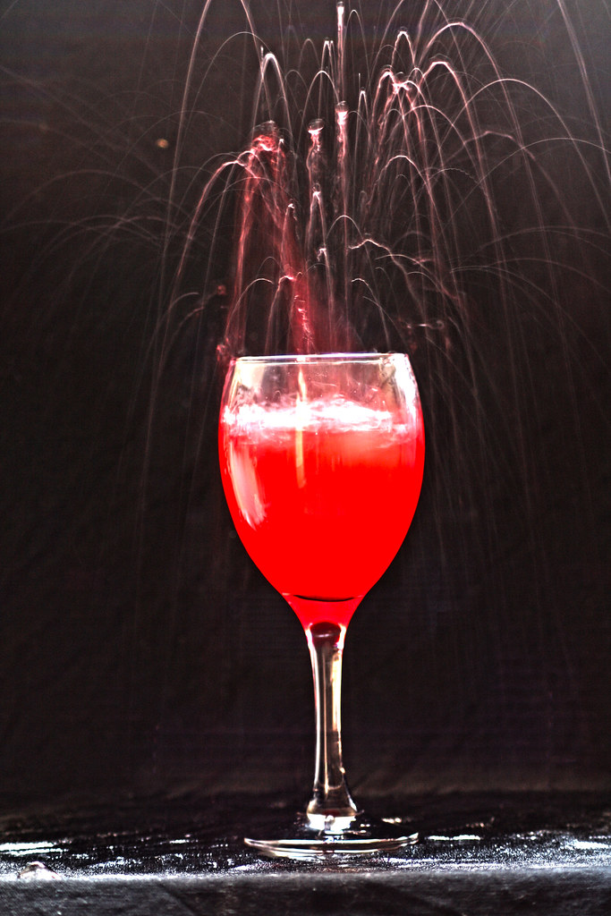 Wine glass 4 Experimenting with ice cubes ) Cheryl Wilkinson Flickr