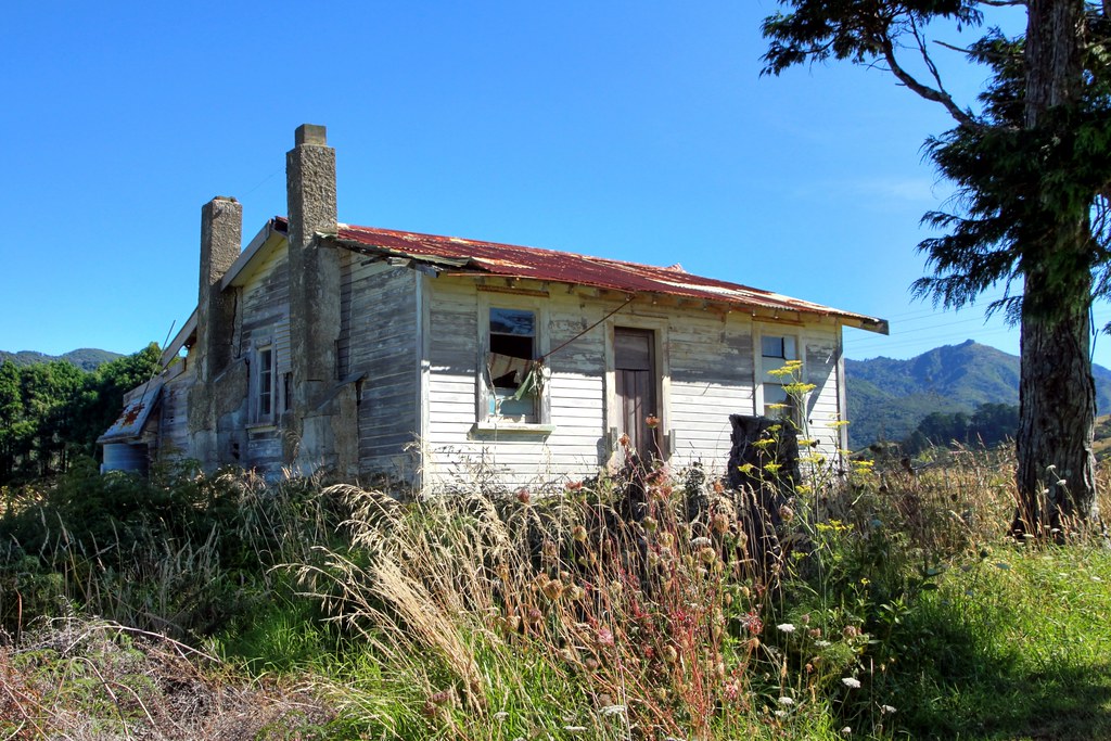 Old house, 90 Wharf Road, Hicks Bay, East Cape, Gisborne, New Zealand