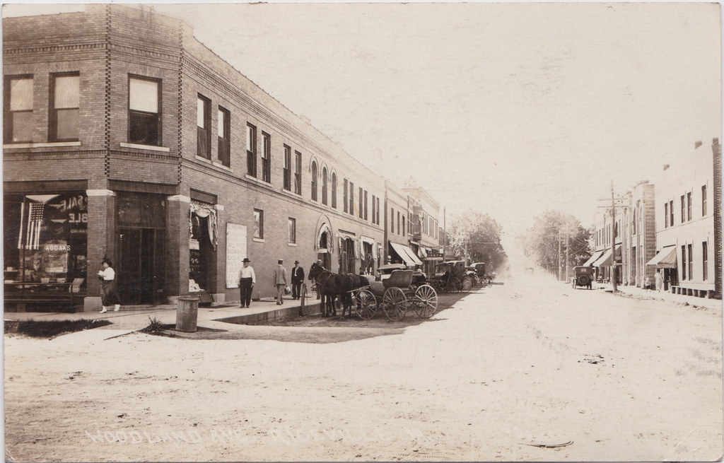 US IA Riceville IA RPPCc.1915 Downtown Stores Businesses D… Flickr