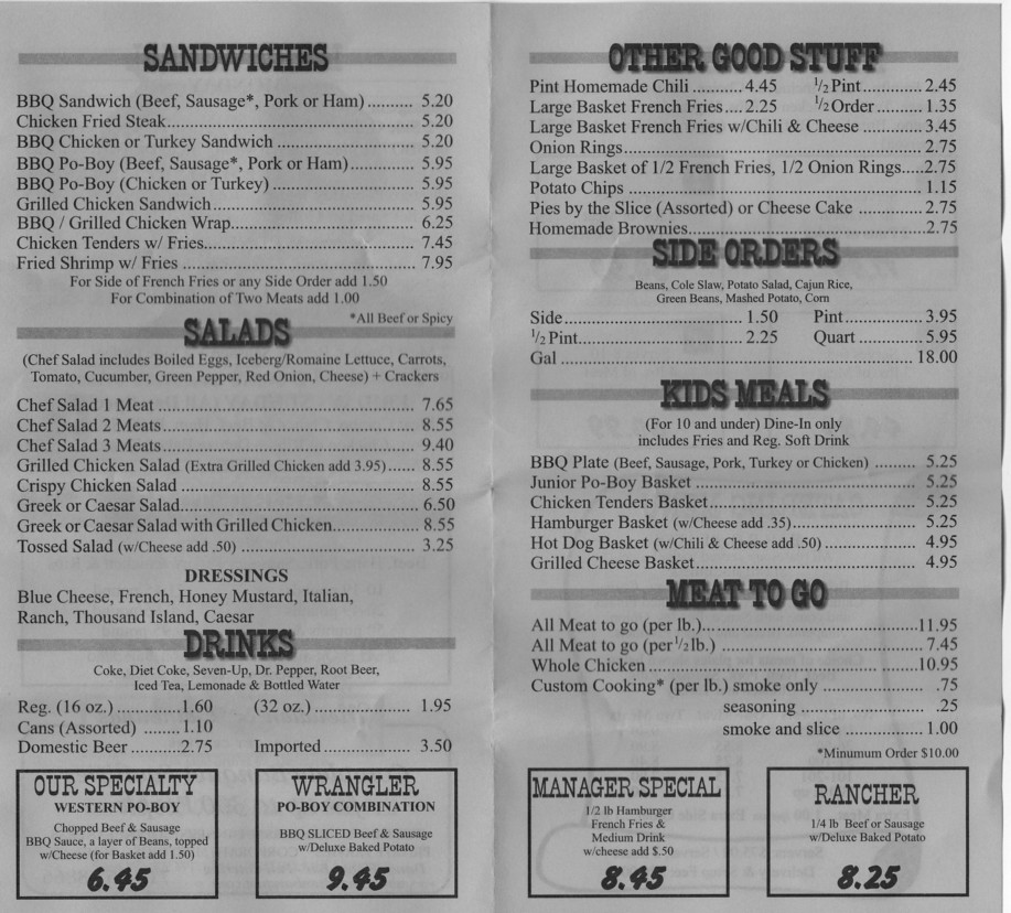 Brisket BBQ menu Houston Foodie Flickr