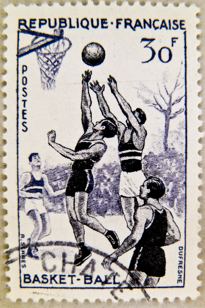 stamp France 30 F Basket Ball basketball postes timbres po… Flickr