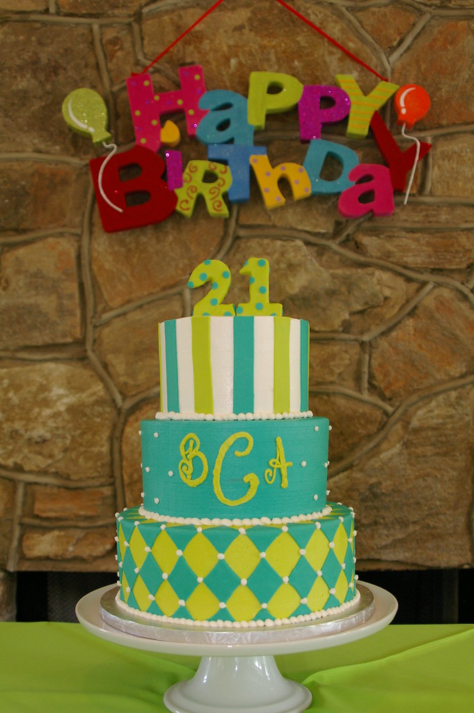 IMGP6205 21st birthday cake by Couture Cakes of Greenville… Couture