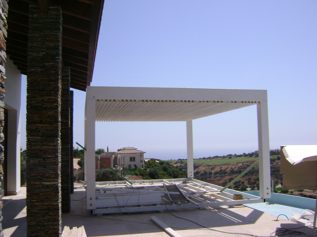 wooden pergola with Lexan Lexan LTE103X20 Metallic Look Gr… Flickr