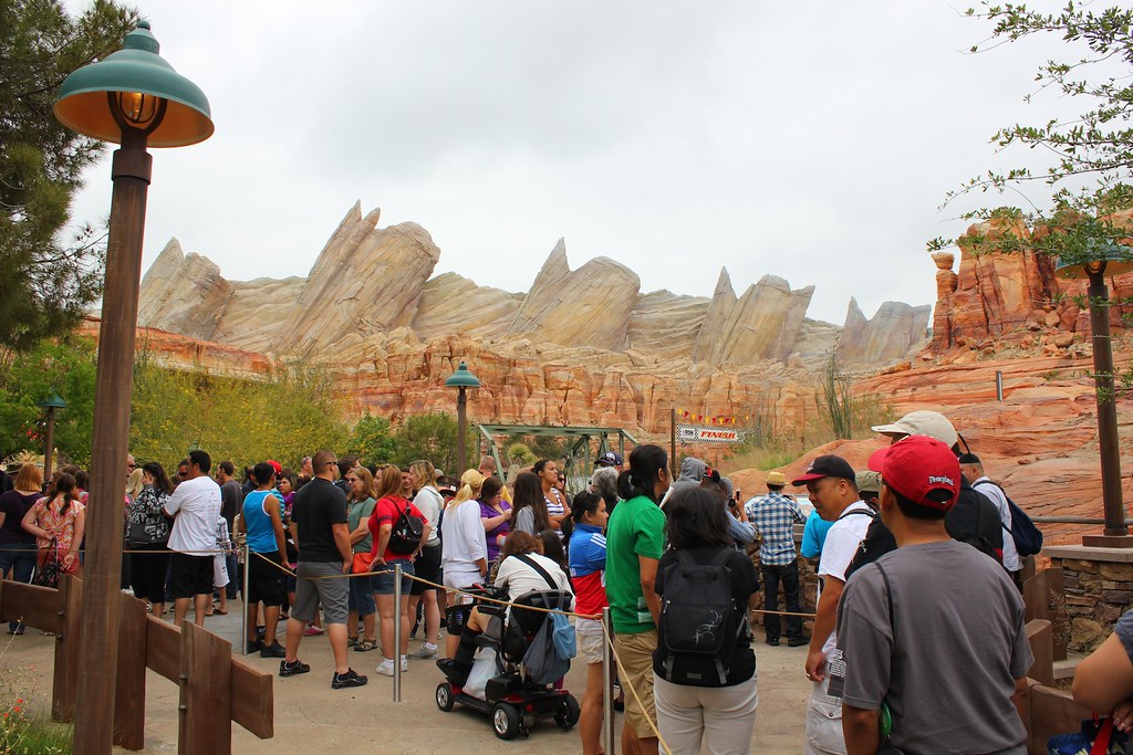 Radiator Springs Racers opening day line a photo on Flickriver