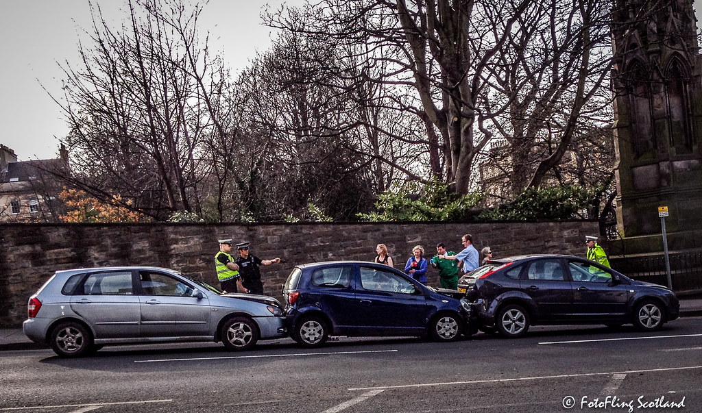 Three car pile up North Charlotte Street, Edinburgh Flickr