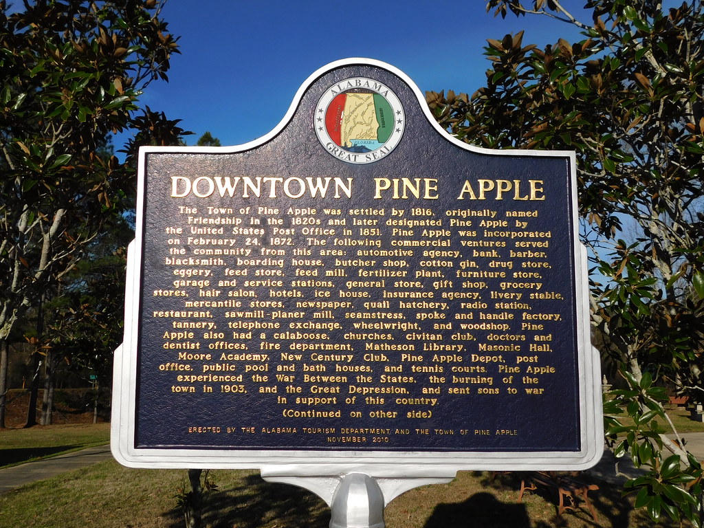Downtown Pine Apple Historic Marker Pine Apple, Alabama Jimmy