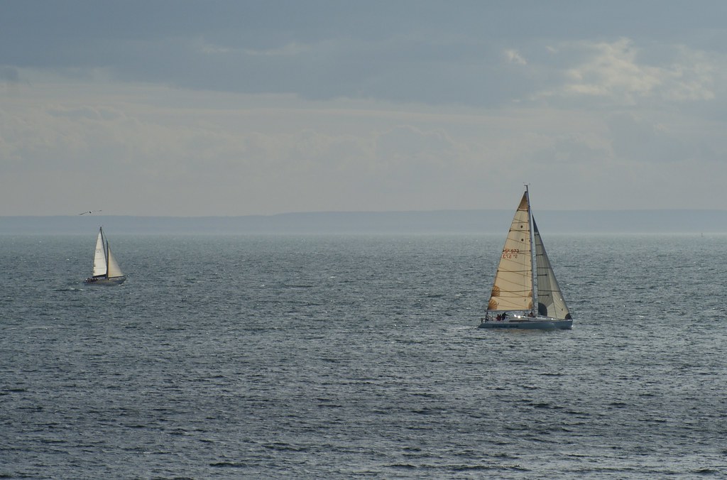 Boats on the bay Port Phillip Bay, off Sandringham. RealCamShaz