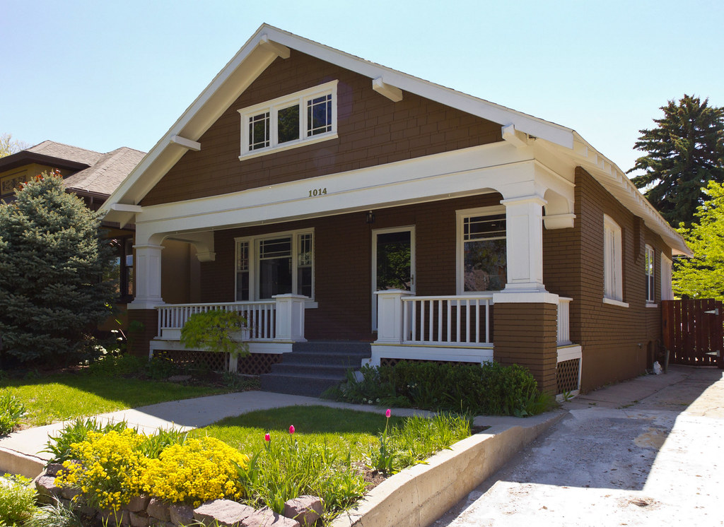White Brown Brick Craftsman Bungalow House Photo Dean Flickr