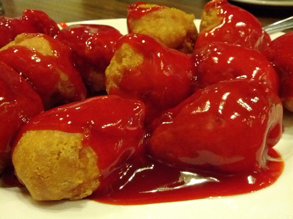Chicken Balls and Red Sauce At New Ho King. Sooo good... Flickr