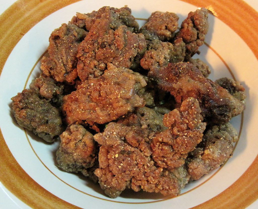 Baconfried chicken & turkey giblets (livers, gizzards & h… Flickr