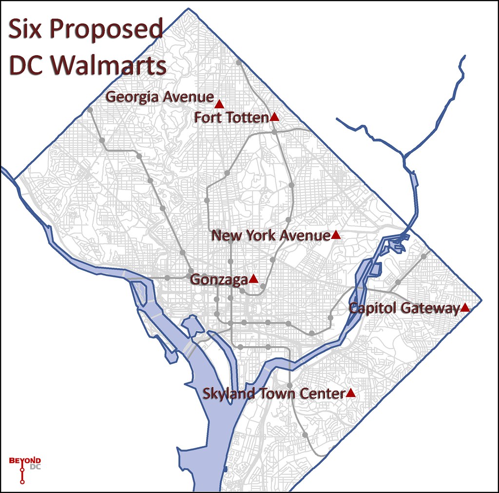 Map of proposed DC Walmart locations On July 9, 2013, Walm… Flickr