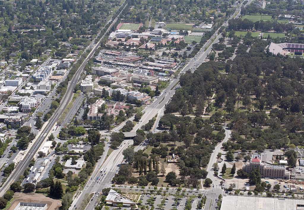 Above El Camino Real, Palo Alto, California Aerial photogr… Flickr