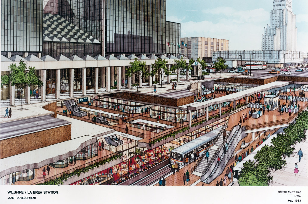 Wilshire/La Brea Station May 1983 Artist's rendering depic… Flickr