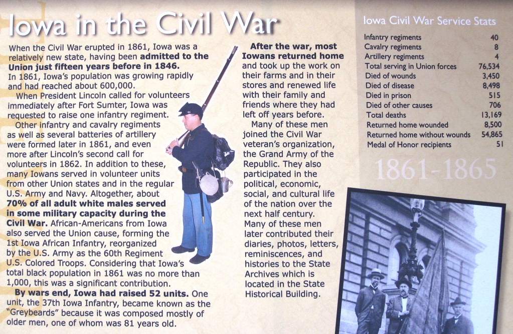 Iowa In The Civil War Some facts and figures about Iowa in… Flickr
