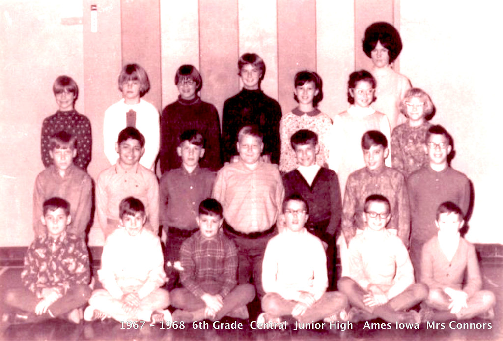 1967 1968 6th grade Mrs Connors class photo Central Juni… Flickr