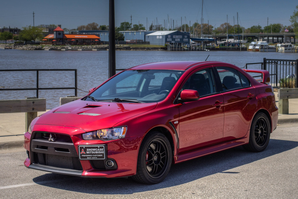 rally red evo x enkei rpf1 wheels 2010 gsr mitsubishi evo … Flickr