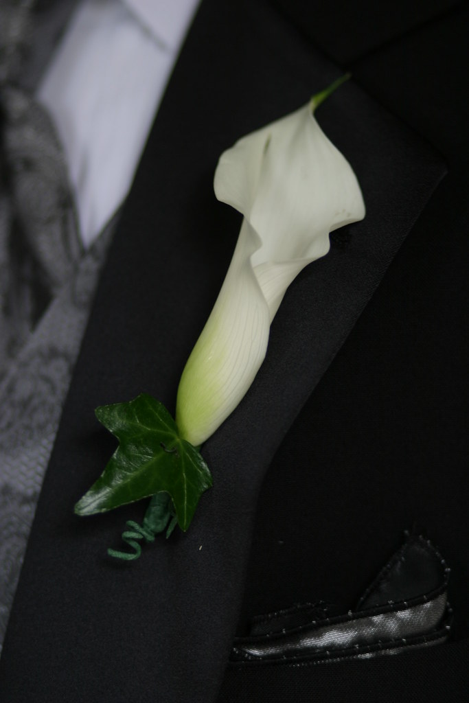 White Calla lily boutonniere White mini calla lily boutonn… Flickr