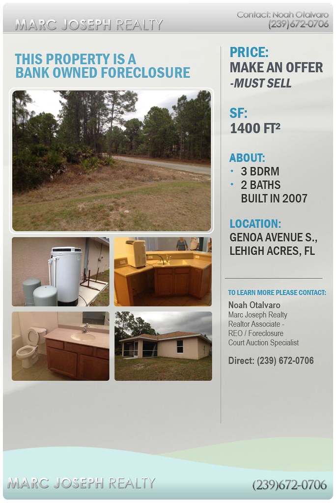 GENOA AVE SOUTH, Lehigh Acres Florida Foreclosure Bank own… Flickr