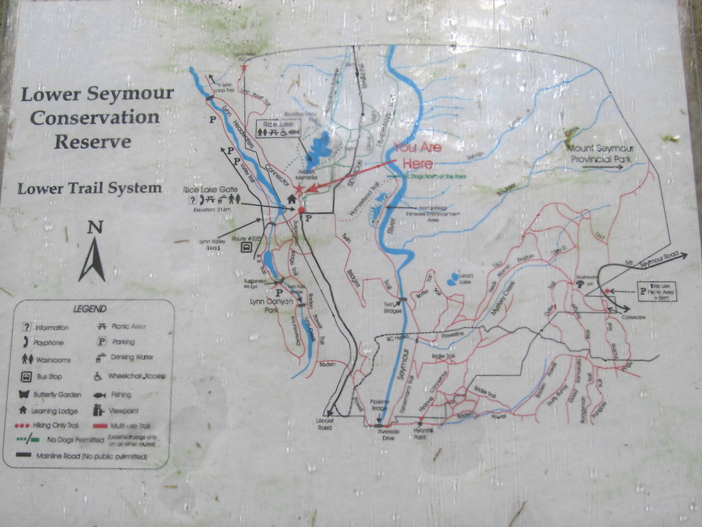 Trail map sign, Rice Lake Lower Trail System map on sign a… Flickr
