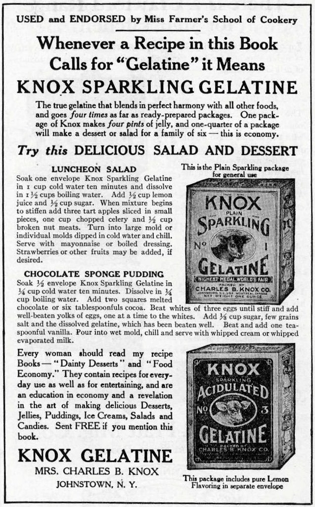 Knox Sparkling Gelatine From The Boston CookingSchool Coo… Flickr