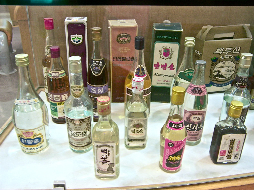 North Korean Liquor Samples of liquor from North Korea at … Flickr
