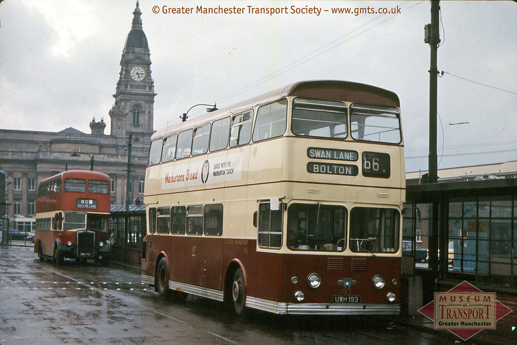 Bolton Corporation Transport buses at Howell Croft bus sta… Flickr