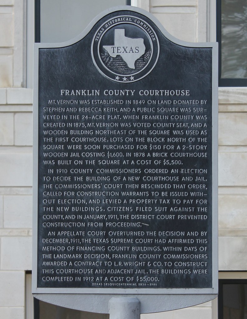 Franklin County Courthouse, Mt. Vernon, Texas Mt. Vernon w… Flickr