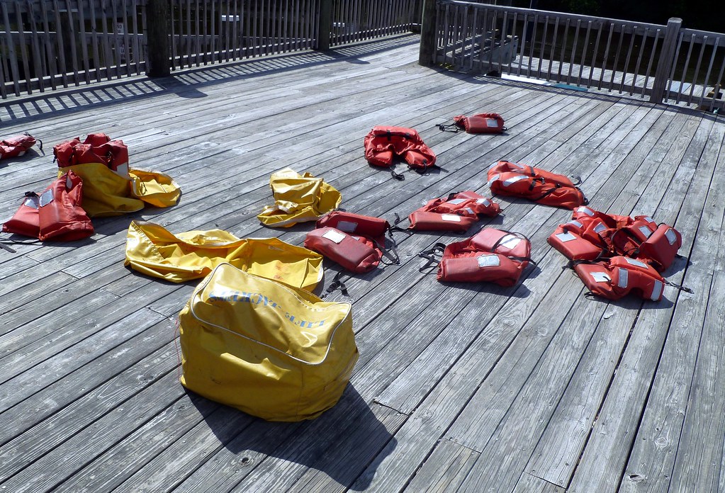 Life Jackets Life Jackets by the Blackstone River in Centr… Flickr
