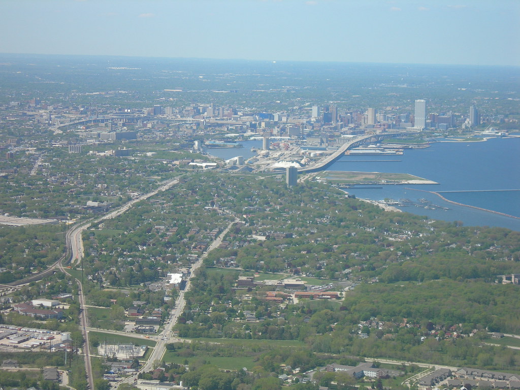 Milwaukee Skyline Taken from Frontier Airlines flight 189… Flickr