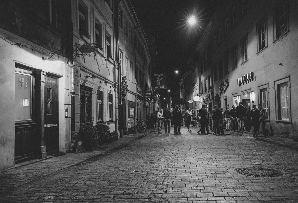 Urban nightlife UNESCO World Heritage Site Bamberg during … Flickr