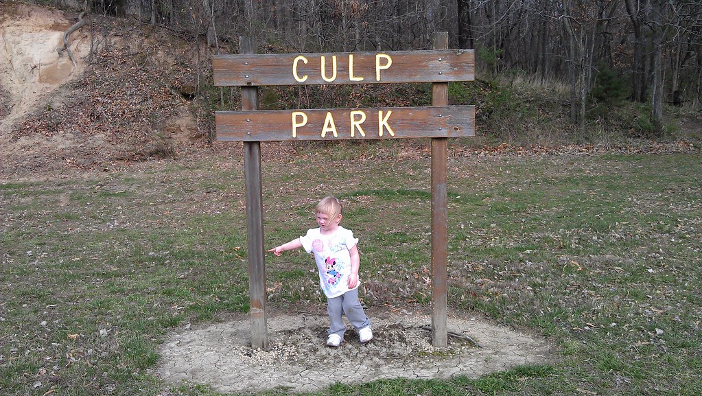 Jasmine standing next to the Culp park sign. Lions Lake, W… Flickr