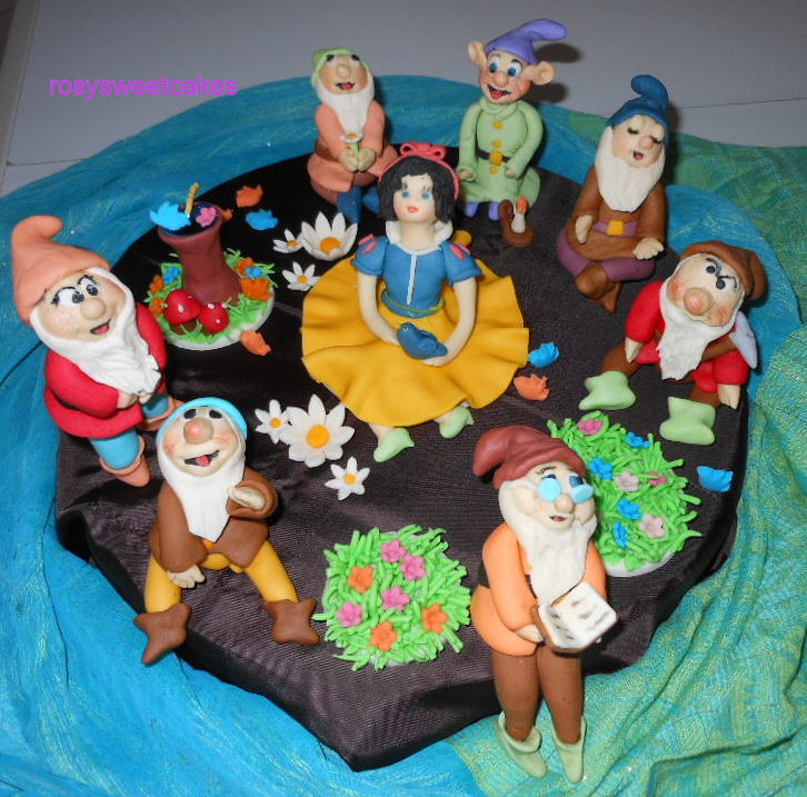 Topper Torta Biancaneve E I Sette Nani Rosysweetcakes Flickr